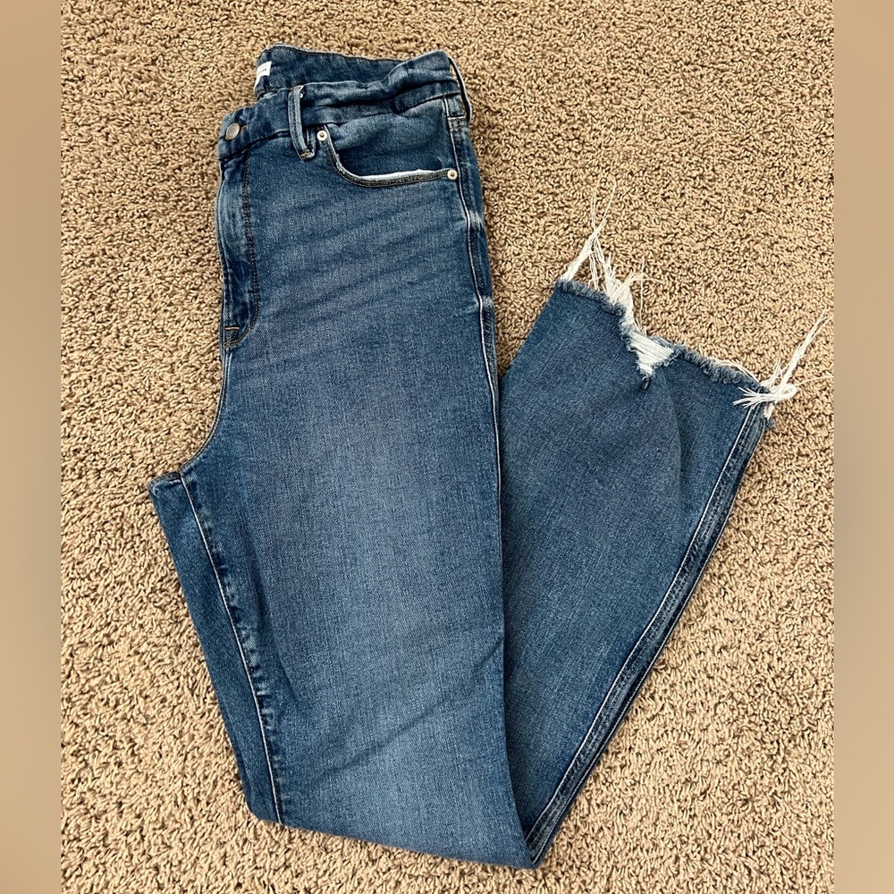 Good American Distressed Good Curve Boot Cut Jean